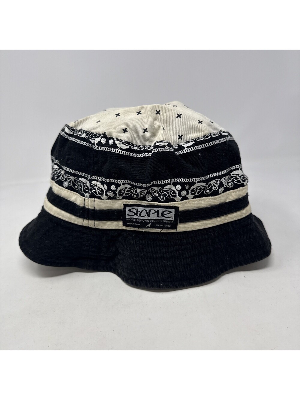 Staple Black And White Patterned Bucket Hat